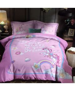 Комплект постельного белья розовый KuNmeng 20004