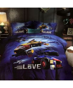 Комплект постельного белья синий KuNmeng 20007