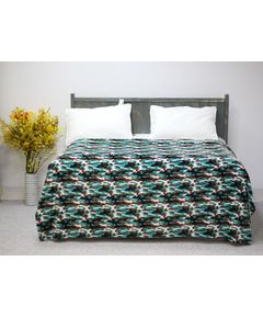 Простынь коричневый с зеленым Cotton Life 13687