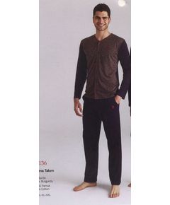 Пижама мужская S-36 синий с бордовым Polo 17641