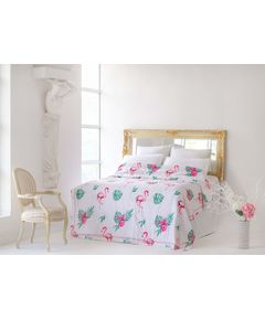 Одеяло 200х230 белый с розовым Dacron 17448