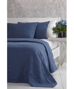 Покрывало 240х260 синий Pavia 19327