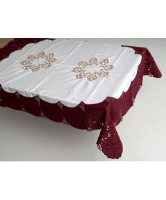 Скатерть 130х170 бордовый TD Seul 9380