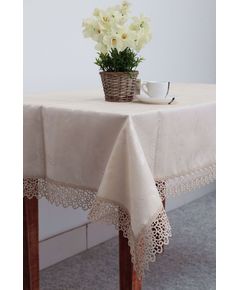 Скатерть 160х300 бежевый Magik Colection 20466
