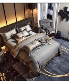 Комплект постельного белья серый No Brand 20687