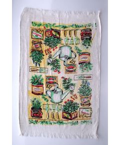 Полотенце кухонное белый с желтым No Brand 21766