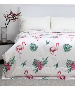 Одеяло 150х200 белый с розовым Dacron 17438