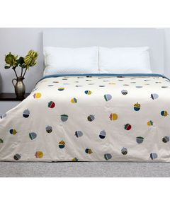 Ковдра 200х230 білий з синім No Brand 19098