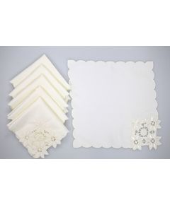 Набор салфеток 28х28 молочный Elegant Lux 2650