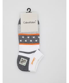 Носки 39-42 белый с серым No Brand 16946