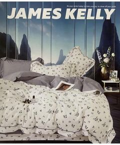 Комплект постельного белья серый JAMES KELLY 24110
