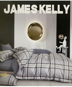 Комплект постельного белья серый JAMES KELLY 24103