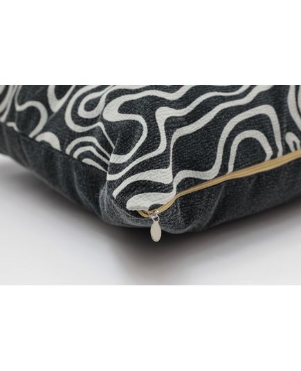 Наволочка 50х50 черный с белым Cotton Life 20604, изображение 3