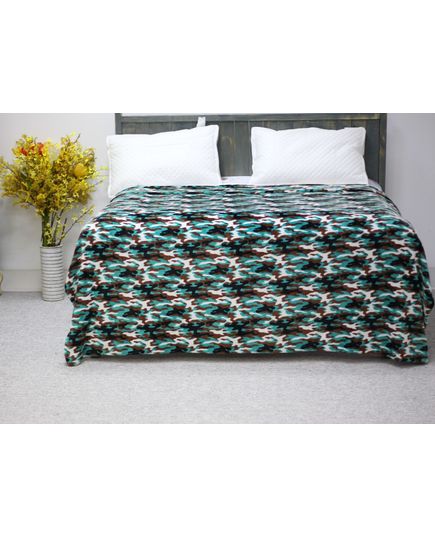 Простынь коричневый с зеленым Cotton Life 13687, изображение 2