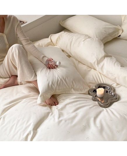 Комплект постельного белья айвори KuNmeng 21302, изображение 2
