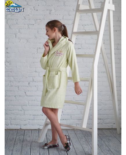 Халат детский 7-8 салатовый Nusa 15930, изображение 3