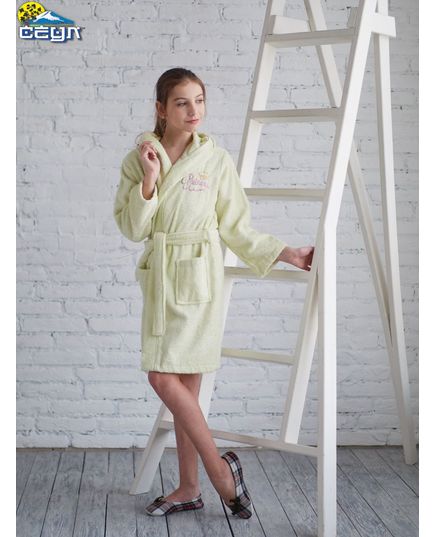 Халат детский 7-8 салатовый Nusa 15930, изображение 4