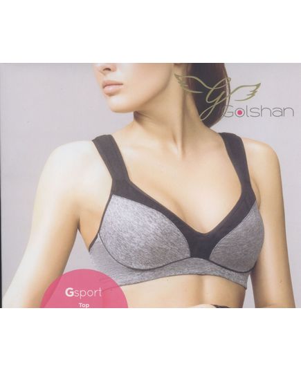 Бюстгальтер L-40 сірий з чорним Kom 16574, зображення 2