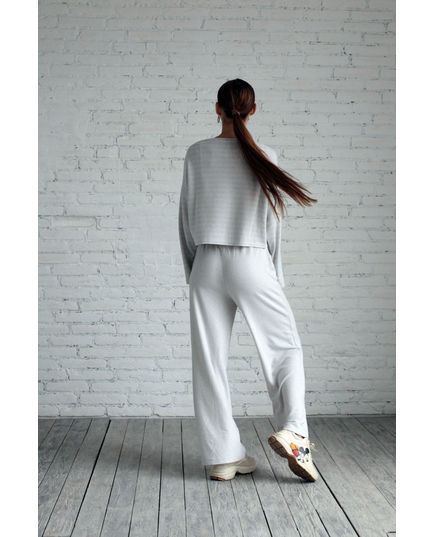 Жіночий домашній костюм XXL-44 сірий Aqua 21385, зображення 2