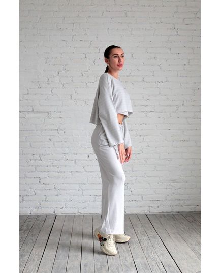 Жіночий домашній костюм XXL-44 сірий Aqua 21385, зображення 6