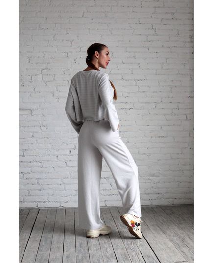 Жіночий домашній костюм XXL-44 сірий Aqua 21385, зображення 8