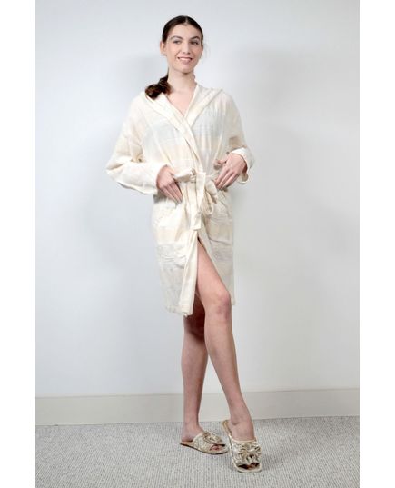 Халат женский XXL-44 бежевый Issimo 19087, изображение 2