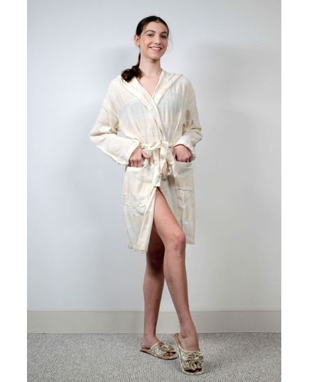 Халат женский XXL-44 бежевый Issimo 19087, изображение 4