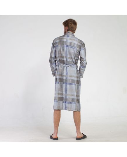 Халат мужской L-40 синий с серым Soft Show 18701, изображение 2