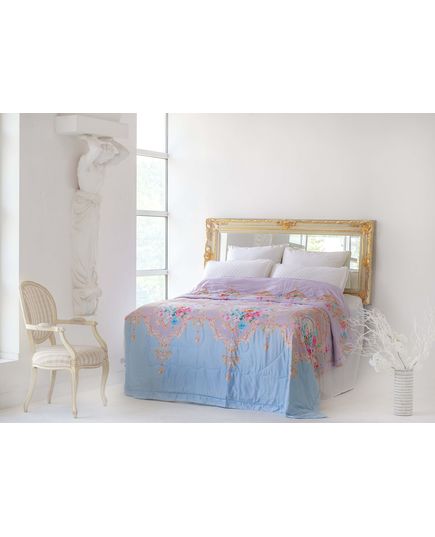 Ковдра 150х200 блакитний з рожевим Dacron 17442, зображення 2