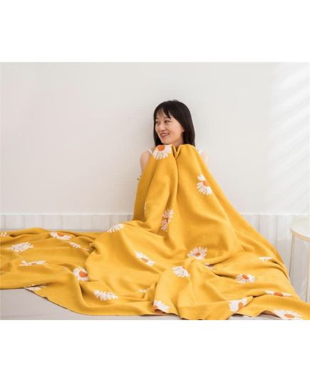 Покрывало 150х200 желтый Knitted 19645, изображение 2