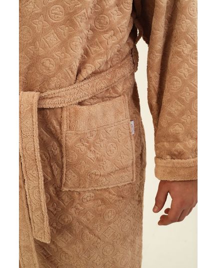 Халат мужской XXL-44 бежевый Soft Show 20811, изображение 3