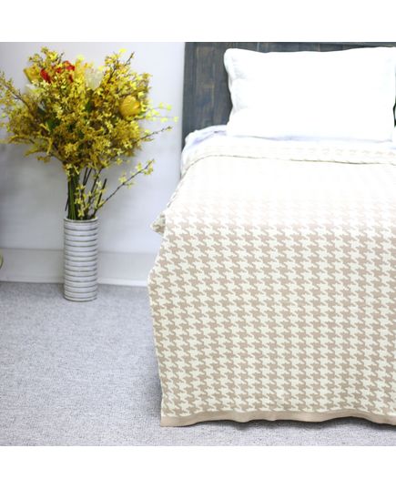 Покрывало 150х200 бежевый Knitted 19647, изображение 3