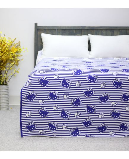 Покрывало 150х200 белый с синим No Brand 15395, изображение 2