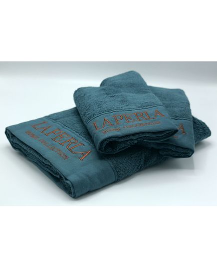 Набір рушників 35х75,70х140 синій La Perla 20384, зображення 3