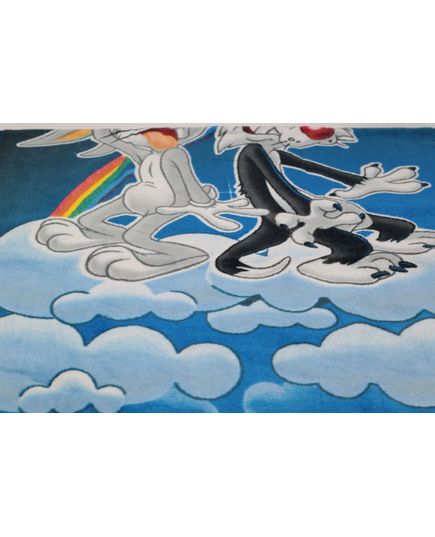 Рушник дитячий 60х120 синій з сірим Sunvim 10754, зображення 3