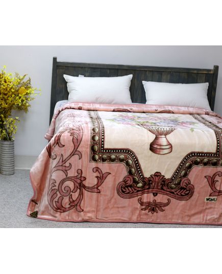 Плед 200х240 пудровый UNO 21148, изображение 2