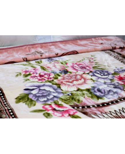 Плед 220х240 пудровий UNO 21153, зображення 2