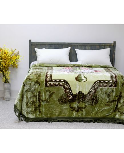 Плед 220х240 зеленый UNO 21154, изображение 2