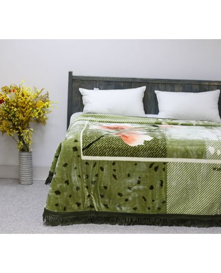 Плед 220х240 зелений UNO 21156, зображення 2