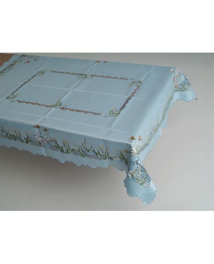 Скатертина 130х170 блакитний TD Seul 10426, зображення 2