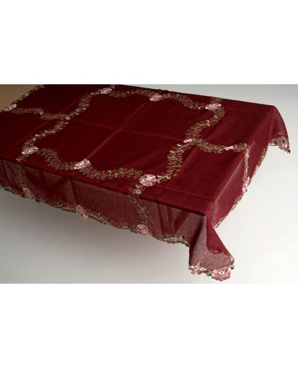 Скатерть 130х170 бордовый TD Seul 12109, изображение 2