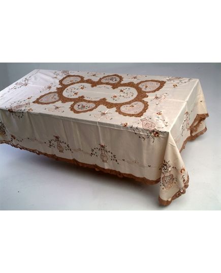 Скатерть 180х270 бежевый No Brand 583, изображение 2