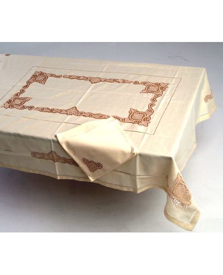 Скатерть 150х220 кремовый No Brand 17465, изображение 4