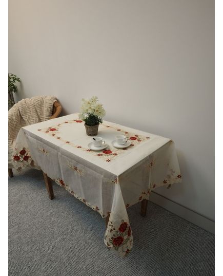 Скатертина 160х220 молочний TD Seul 9287, зображення 2