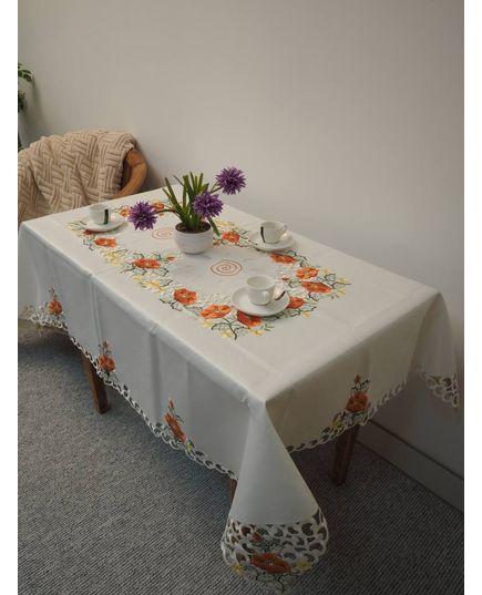 Скатертина 130х170 білий TD Seul 10402, зображення 3