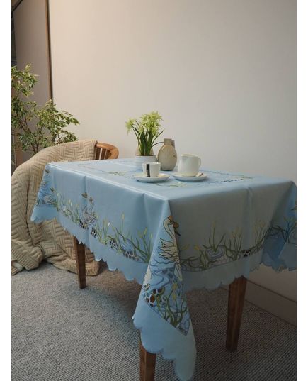 Скатертина 130х170 блакитний TD Seul 10426, зображення 3