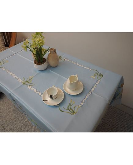 Скатертина 130х170 блакитний TD Seul 10426, зображення 4