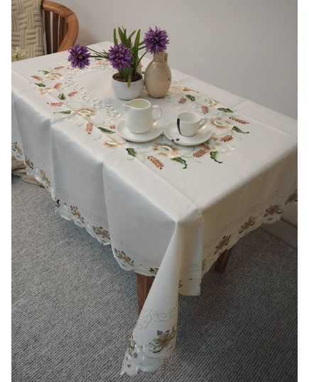 Скатертина 130х170 бежевий TD Seul 10423, зображення 3