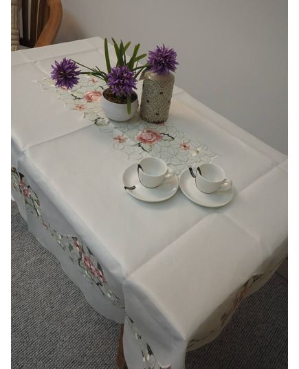 Скатертина 130х170 білий TD Seul 9318, зображення 3