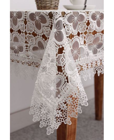 Скатертина 110х160 молочний Magik Colection 20425, зображення 5